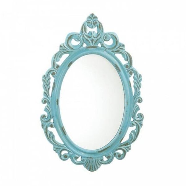 Accent Plus Accent Plus 10018923 Distressed Baby Wall Mirror; Blue 10018923